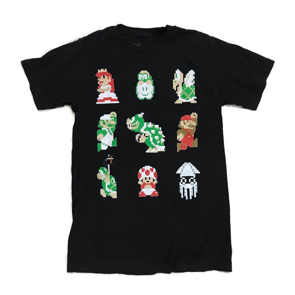 Super Mario Bros Mens 8-Bit Shirt Size S